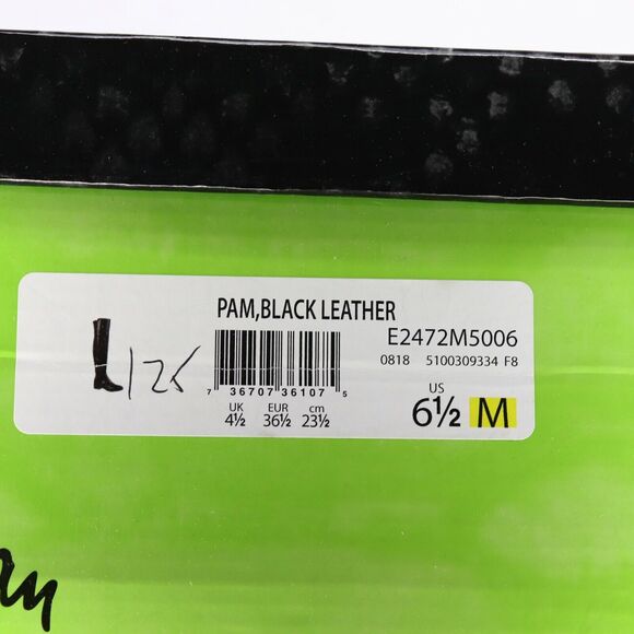 Sam Edelman Womens Pam Over The Knee Boots Black Almond Toe Leather Zip 6.5 M - Picture 12 of 12